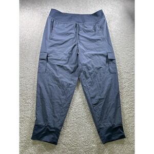 Athletic Pants Womens 0X 14W Gray Cargo Joggers Elastic Waist Cuffed Plus